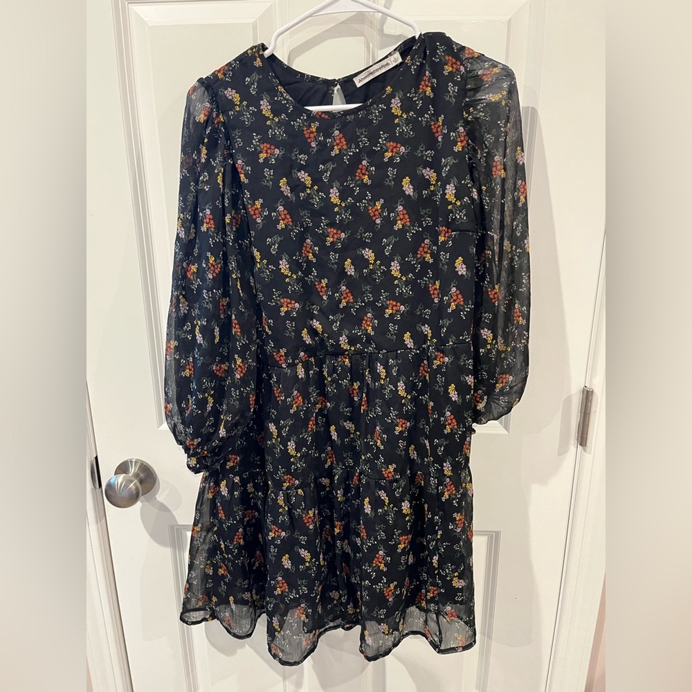 Abercrombie & Fitch Chiffon Mini Dress with Built in Slip Size Large